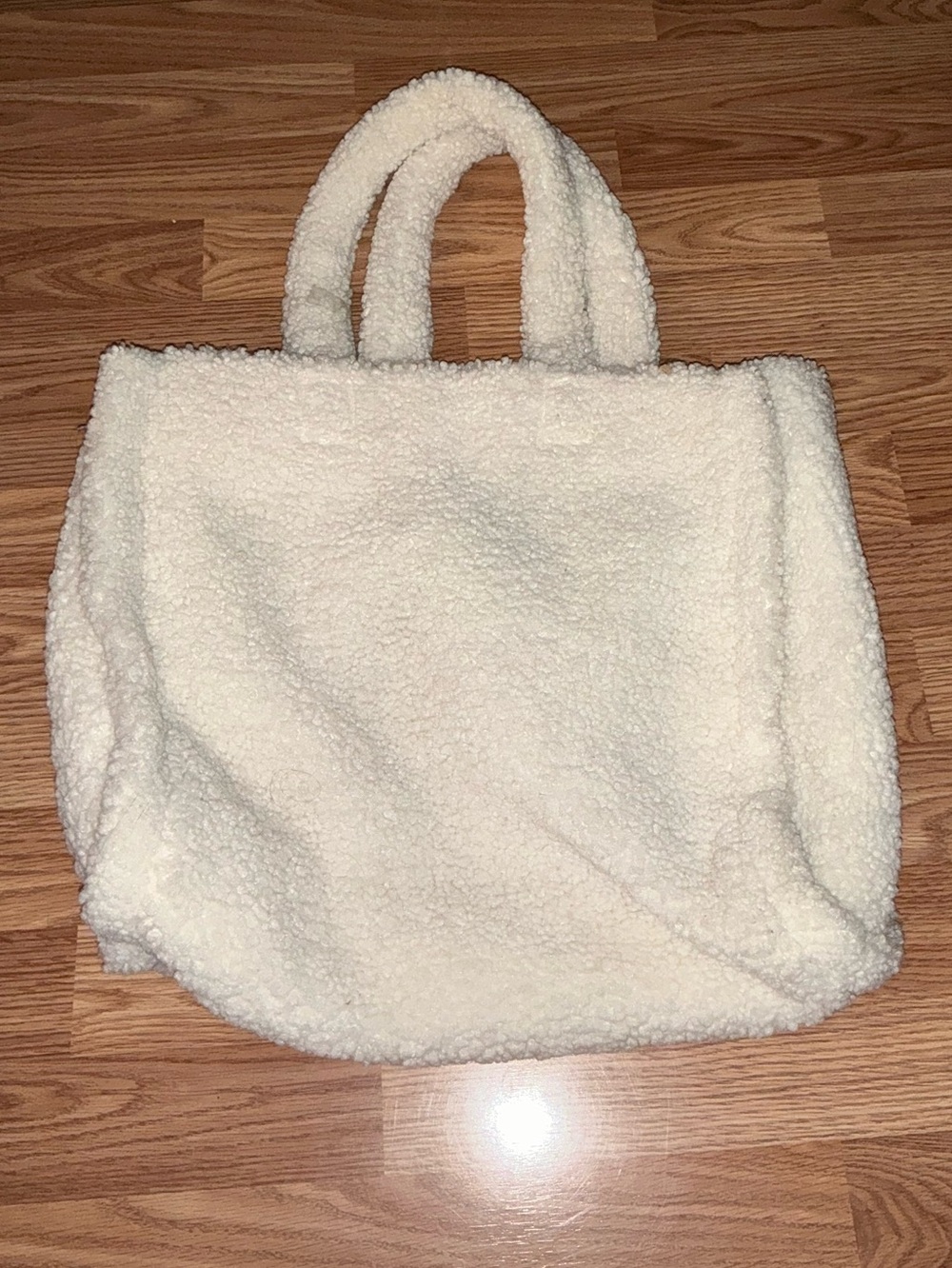 Victoria's Secret Cream Sherpa Tote Bag - Picture 3 of 6